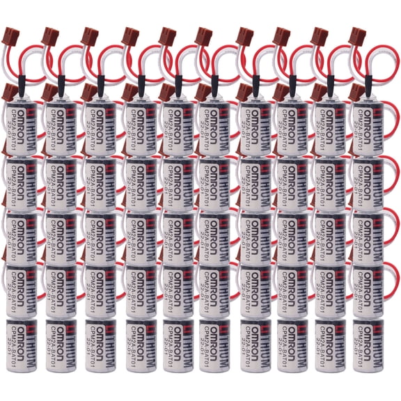 50 Pcs  ER3V 3.6V Lithium Battery Replacement for OMRON CPM2A-BAT01 CPM2ABAT01 CPM2A CQM1H