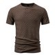 thumbnail image 2 of Tops para hombre, blusas y camisas de manga corta con cuello redondo para hombre, jersey liso informal con cuello redondo para hombre, pantalones cortos deportivos para fitness, blusa de poliéster par, 2 of 9