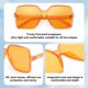 thumbnail image 3 of Gafas de Sol Dollger de Lente Naranja Sobredimensionada con Protección UV400 para Mujeres, 3 of 7