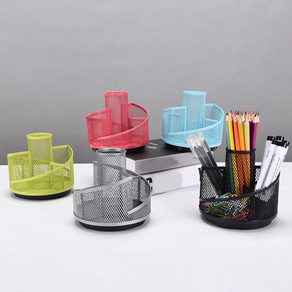 Greenadscape Lápices Giratorio De Metal En Negro Para Almacenaje De Útiles Y Cosméticos