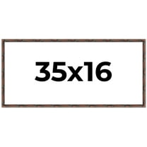 35x16 Frame Brown Bamboo with Dark Coffee/Walnut Finish | Solid Wood Picture Frame Width 0.75