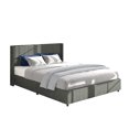thumbnail image 6 of Queen Size Platform Bed Frame, Wingback Storage Bed, Queen Size Velvet Upholstered Platform Bed with Tight Channel and Modern Design Headboard, No Box Spring Needed, 6 of 9