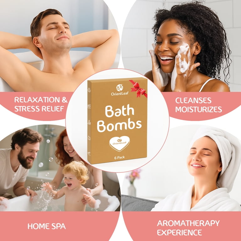 OrientLeaf Bath Bombs Gift Set, 6 Pack, Fruity Scents photo 5