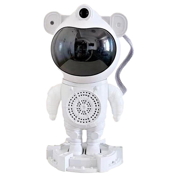 03 Astronauta Modelo Con Impresión Astronauta Cielo Estrellado Proyector Lámpara LED Atmósfera Nocturna Astronauta Altavoz Adorno (C)
