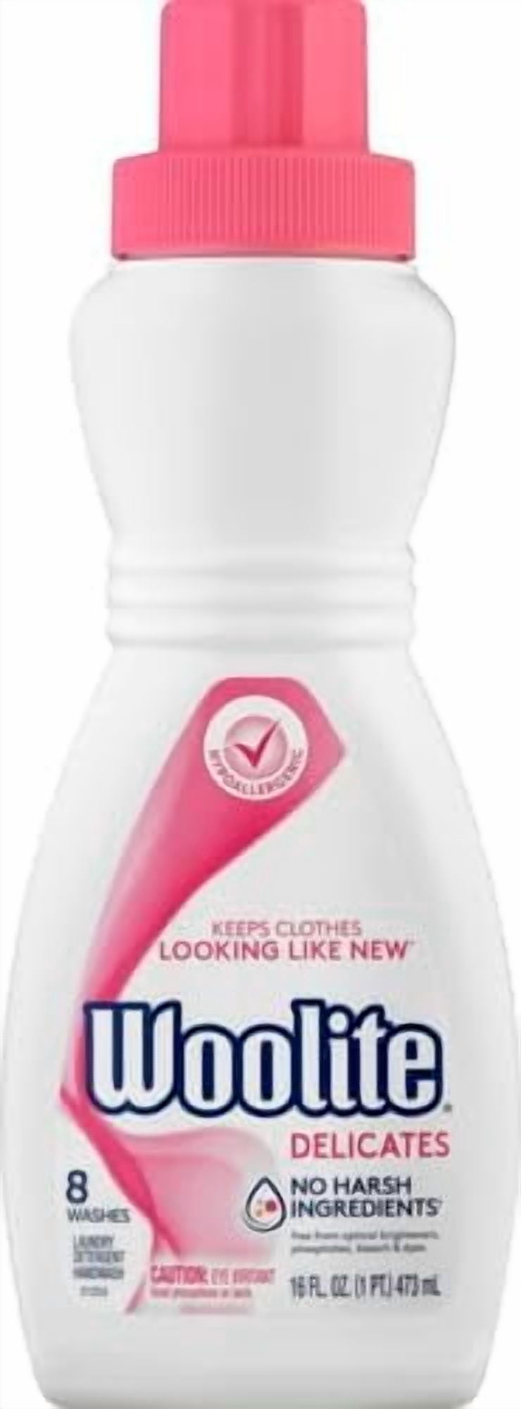 Woolite Delicates Hypoallergenic Liquid Laundry Detergent, 8 Loads, 16oz, Hand & Machine Wash