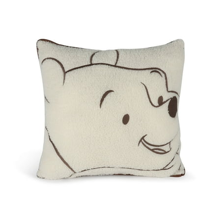 Winnie the Pooh Decorative Pillow Boucle Tan & Cream 16" x 16" Disney