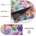 thumbnail image 6 of 3'x5' Rug for Living Room Bedroom, Colorful Flowers Washable Area Rugs Non-Slip Carpet Mats, Spring Farmhouse Watercolor Floral Beige Indoor Low Pile Area Rug Runner for Kitchen, Mudroom, 6 of 8