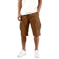 thumbnail image 3 of Dwellite Cargo Shorts for Men Elastic Waist Drawstring Hiking Shorts Casual Work Athletic Shorts with Pockets Brown 4XL, 3 of 7