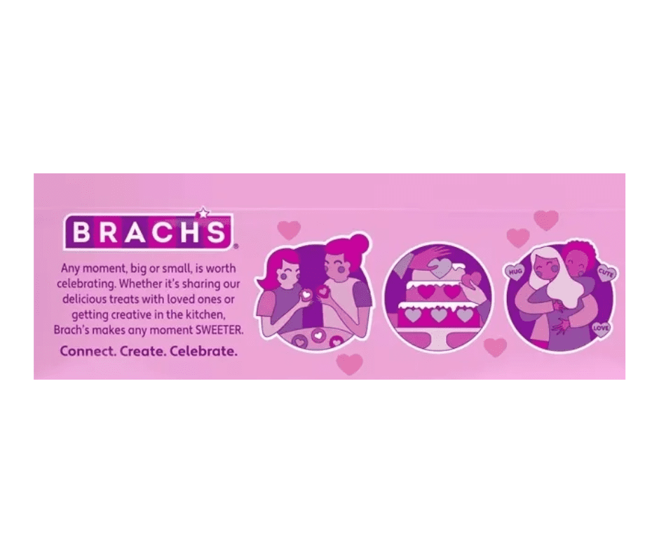 Brach’s Jube Jel Cherry Hearts Valentine’s Day Candy, 12 oz Bags – 2 Pack
