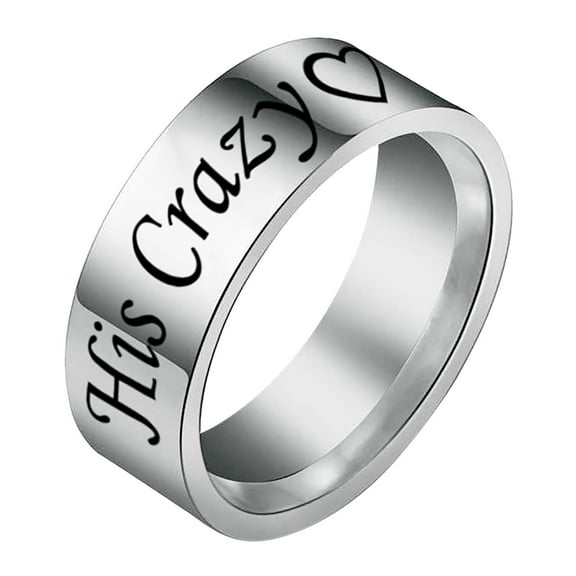 ZTTD Titanium Steel Love Rings Wedding Band Rings for Women Rings for Men Smooth Rings Geometry Rings Size 6-13