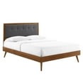 thumbnail image 2 of Pemberly Row Full Wood Platform Bed with Splayed Legs in Walnut/Charcoal, 2 of 4