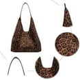 thumbnail image 4 of for Women Cheetah Purse Brown Vintage Hobo Large Capacity Work Tote Bag, 4 of 7