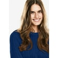 thumbnail image 4 of Woman Within Plus Size Cable Knit Pullover Crewneck Sweater, 4 of 5