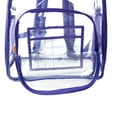 thumbnail image 3 of Heavy Duty Clear Backpack Durable See Through Student Transparent School Bookbag Deluxe High Quality Travel Daypack Purple, 3 of 11