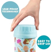 Bentology Stainless Steel Insulated 13oz Lunch Jar Thermos for Kids (Ice Cream) Large Leak-Proof Storage for Hot or Cold Food, Soup, Liquids- BPA Free for School Lunch Boxes, Bags
