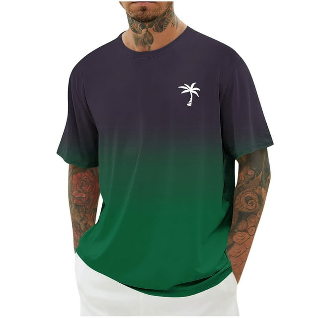 Liquidation d'Été! T-shirt à Manches Courtes Décontracté à Col Rond Imprimé pour Hommes, Haut Confortable et Élégant pour la Gym, la Course Ou un Usage Quotidien, Soldes de Liquidation Aujourd'hui Offres Prime