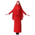 thumbnail image 3 of Gamivast Islamic Clothing for Women Long Overhead Hijab & Skirt Prayer Sets Solid Soft Modest Abaya Jilbab Ramadan Eid Namaz Middle East Robe 2 Piece Sets, 3 of 8