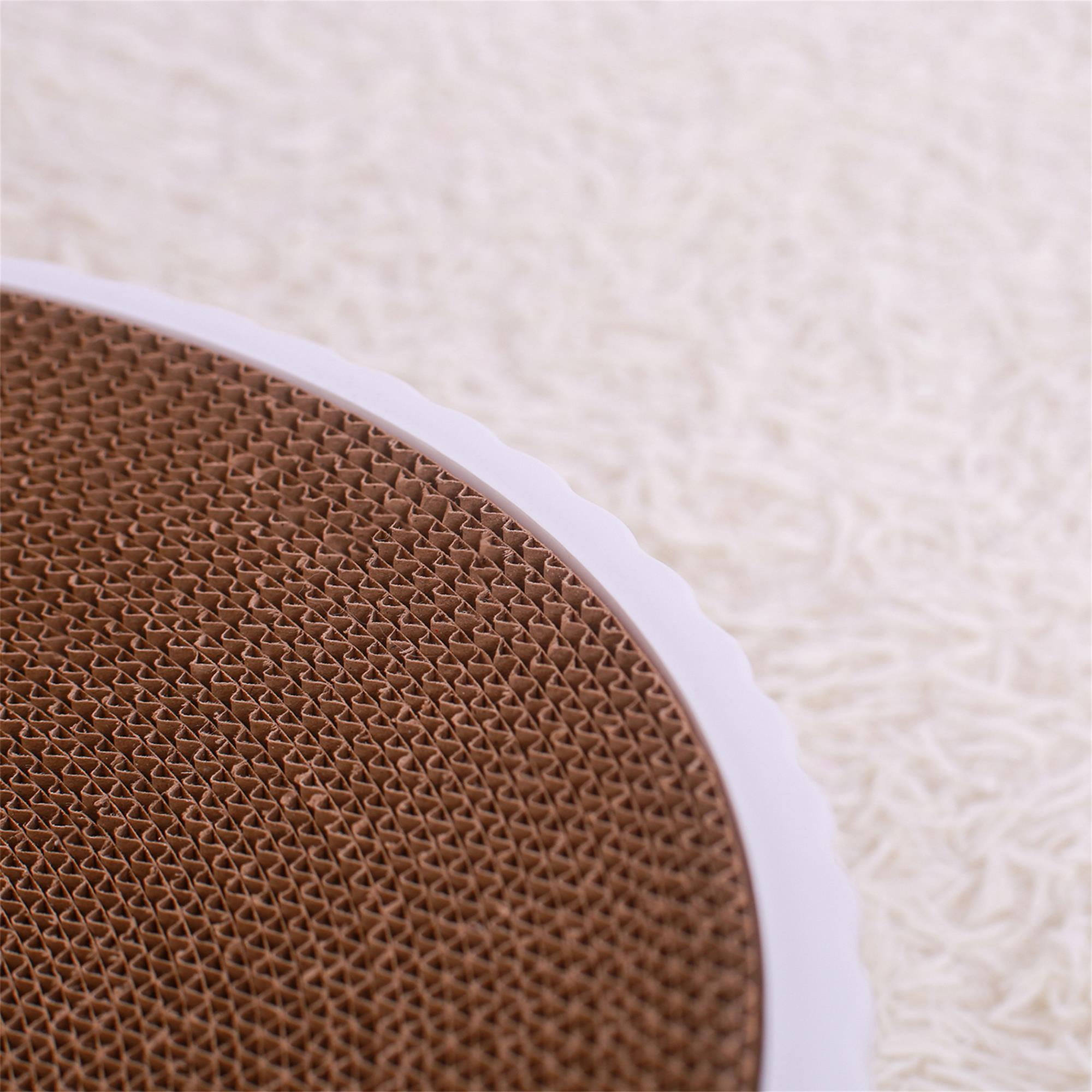 Pefilos 18" Cats Scratching Post with Base, Cardboard Cat Scratcher Bed Toy, Durable Scratch for Indoor Kitties, White Pefilos 18" Cats Scratching Post with Base, Cardboard Cat Scratcher Bed Toy, Durable Scratch for Indoor Kitties, White