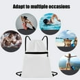 thumbnail image 5 of Drawstring Backpack Bag, Waterproof Back Sack with Zip Pocket, Gym Drawstring Bags Swim Bag for Men Women (White), 5 of 6