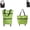 Green, variant on 2-in-1 Foldable Shopping Cart with Wheels, Folding Shopping Bag Cart, Waterproof Oxford Travel Bag Reusable, Two Ways Carry It or Wheel It, for Markets, Camping, Or Errands