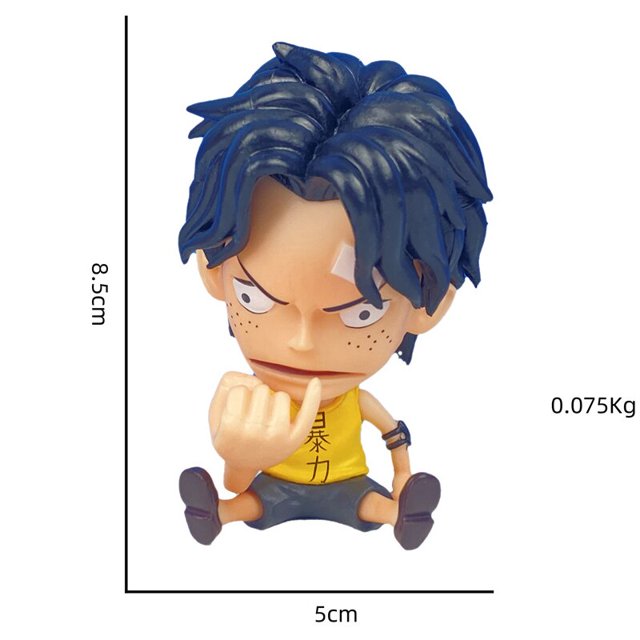 Figura de acción de Anime de One Piece, accesorios de coche, Luffy Zoro, PVC, Robin Nami, Chopper, Ace Brook, Usopp, estatuilla, adornos para coche, juguetes para muñecas