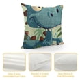 thumbnail image 4 of YINGXI Decorative Pillow Case Cute Animal Wild Cartoon Boy Throw Pillow Cover Square Accent Home Blue Green 22x22in, 4 of 5