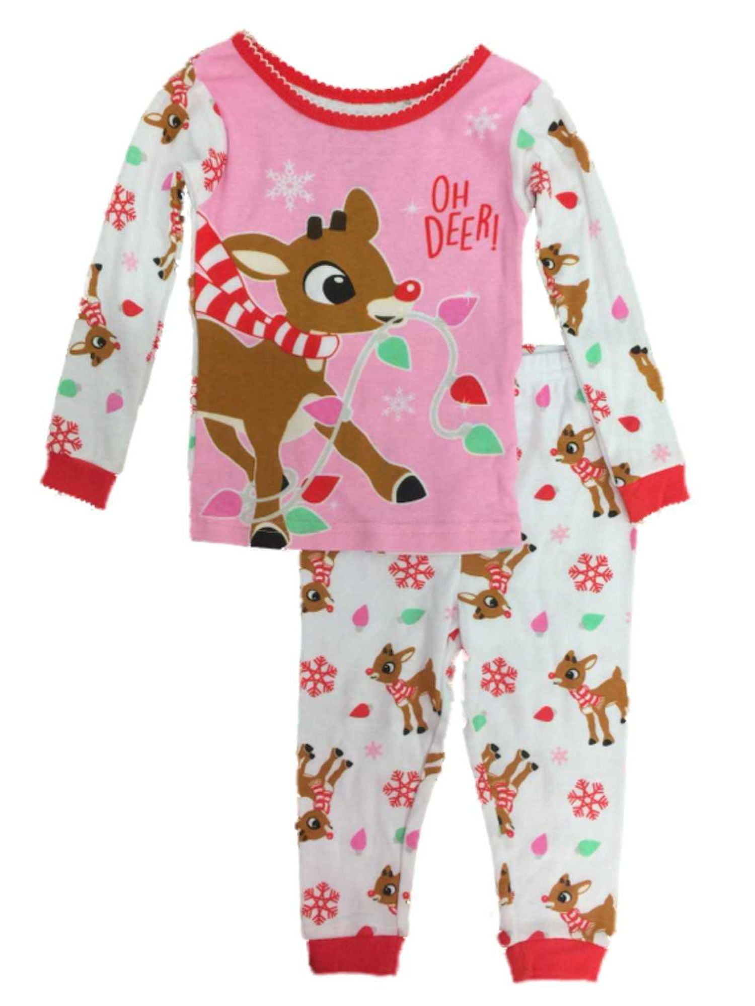 Rudolph Baby Girl 2 Piece Pajama Set