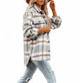 thumbnail image 6 of SOMER Women's Flannel Plaid Shacket Long Sleeve Button Down Shirts Jacket Coats with Pockets Fall Winter 2025, 6 of 6