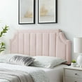thumbnail image 5 of Pemberly Row Channel Tufted Performance Velvet Twin Headboard in Pink, 5 of 9