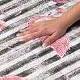 thumbnail image 3 of Addison Rugs Dream Shag Premium Machine Washable Transitional Stripes & Flamingos Pink Rectangle Rug, 3' x 5', 3 of 8