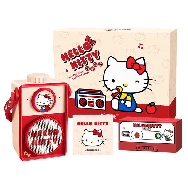 Mini altavoz Sanrio con Bluetooth y Hello Kitty de Anime, figura de acción con cámara retro, altavoz Sanrio, caja de sonido portátil, juguetes para niñas, regalos