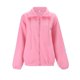thumbnail image 3 of Gibobby Sudadera Mujer Moda Sudadera cálida de lana de de imitación holgada informal a la moda de Color sólido para mujer abrigo de otoño e invierno (Rosa, XXXL), 3 of 5