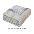 thumbnail image 2 of Tunhigl Printed Lightweight Cool Touch Summer Quilt, Breathable Cooling Air Condition Blanket, 59×78.7in Standard Single Size for Bedroom Sofa Indoor Daily Use, 2 of 5