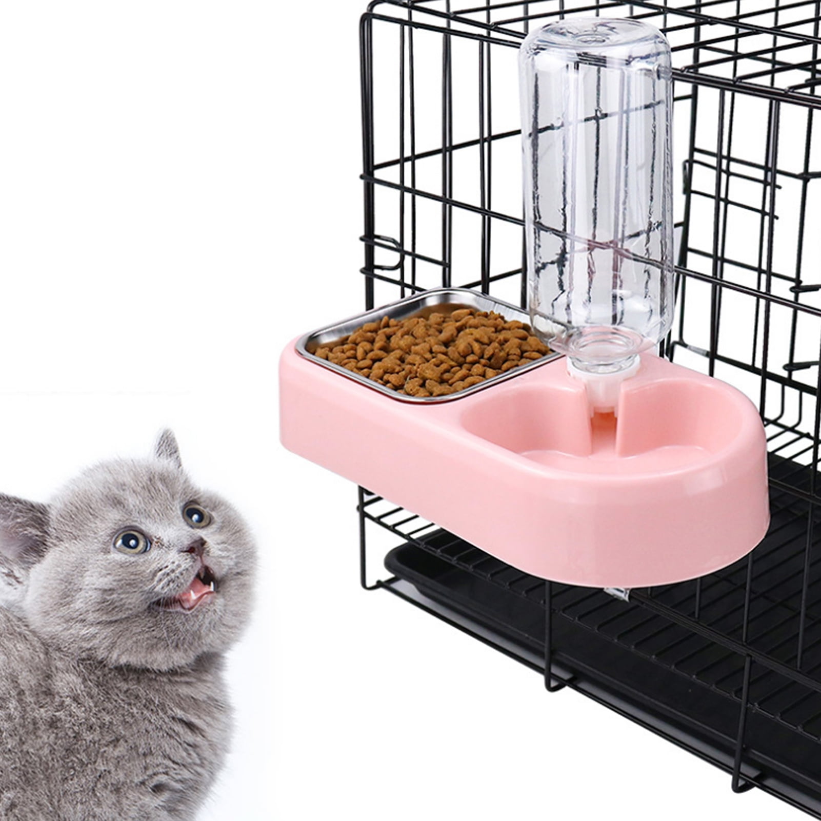 Cheers.US Hanging Pets Automatic Portable Crate Kennel Cage Water
