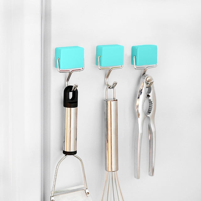 Tyidzon Magnetic Hook For Refrigerator And Washing Machine Firm Grip Adhesion Rotatable Metal Hook For Kitchen Bathroom And Office Storage