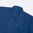 thumbnail image 6 of YLSDY Men's Lace Up Long Sleeve Shirt Pirate Costume Vintage Gothic Top Blouse Renaissance Medieval Shirt Blue XL, 6 of 7