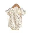 thumbnail image 2 of LYMAYTER ‌Baby Girls Newborn Short Sleeves Kimono Cotton Side-Snap Bodysuit Layette Set‌ 3M-24M, 2 of 8