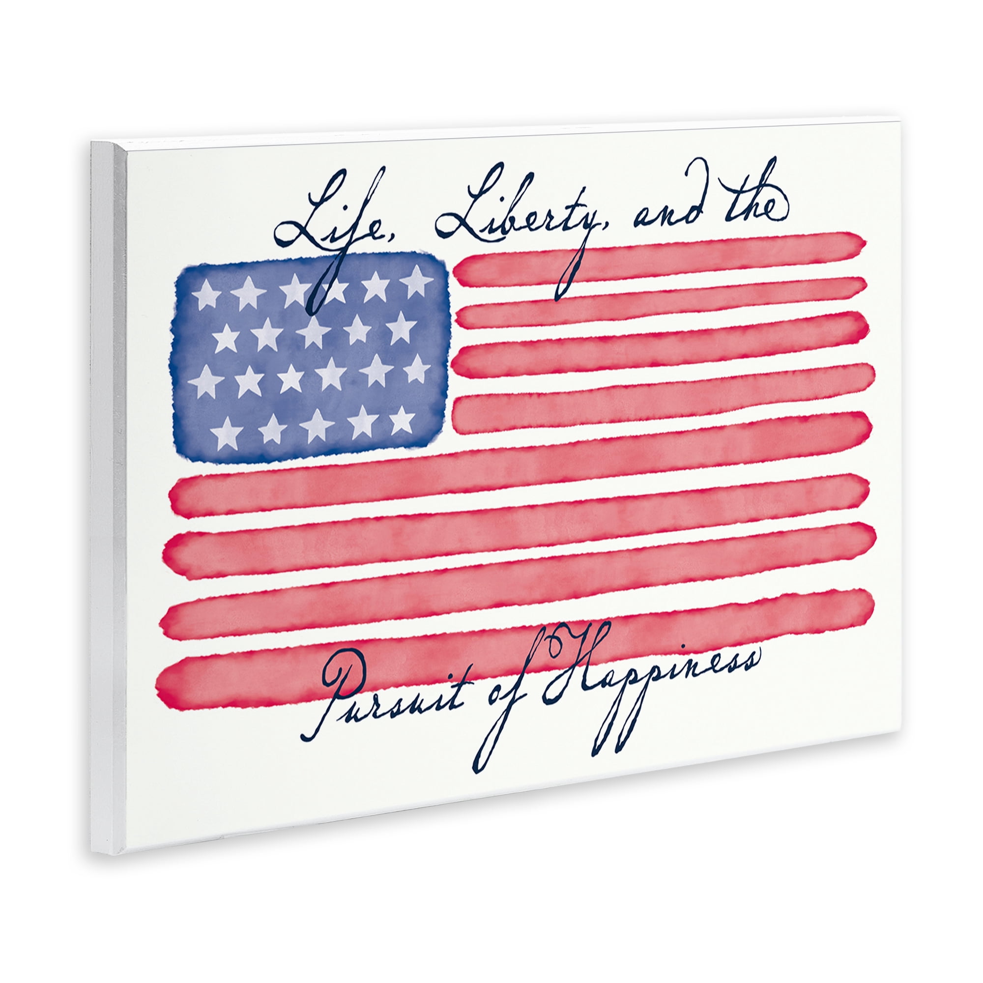 Stupell Industries All American Patriotic Phrase Patriotic Painting Unframed Art Print Wall Art, 15 x 10