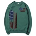 thumbnail image 2 of Enhedi Womens Sweatshirt for Women Women's American Flag Print Sweatshirt Soft and Skin Friendly Comfortable Fabric. Green, 2 of 4
