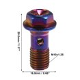 thumbnail image 4 of 2 Juegos Universal Motocicleta Freno Línea Tubo Accesorios M10x1,25 Principal Cilindro Hueco Tornillo con Arandelas Inoxidable Acero Titanio Azul, 4 of 7