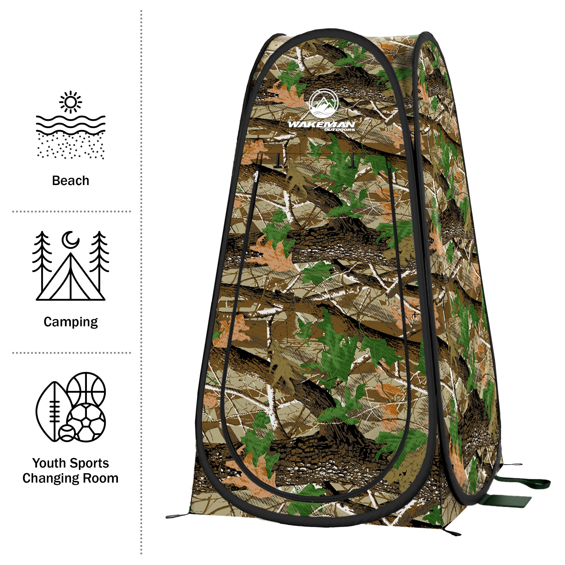 Wakeman Outdoors Pop Up Privacy Tent, Dressing Room, or Bathroom (Camo)