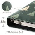 thumbnail image 3 of FORMRS 3 Ring Photo Album 4"x6" Self Adhesive Large Capacity PU Leather Cover, Beige Christmas Trees, 3 of 8