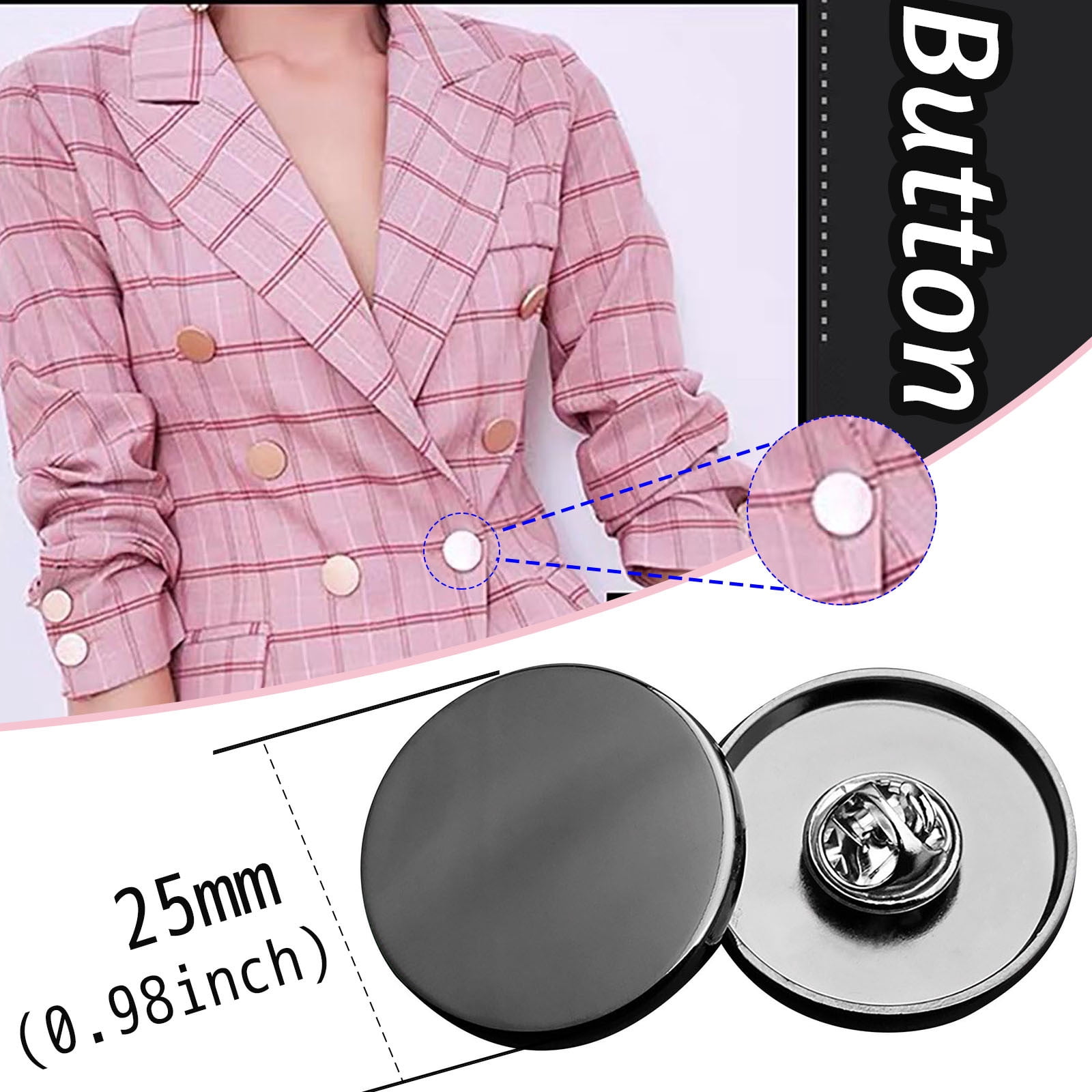 Xihbxyly Liquidación de ropa de mujer Y botón extraíble - Botón de ...