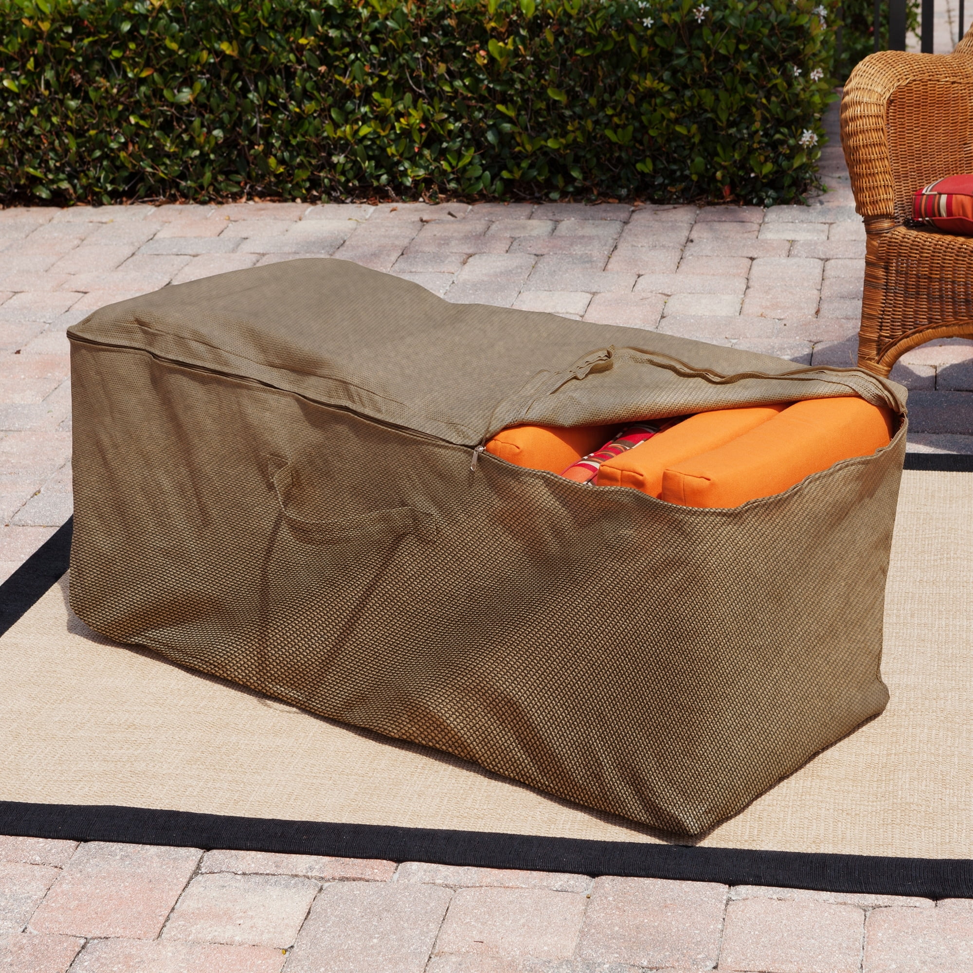 Budge 19"H Black Ivory Patio Cushion Storage Bag, StormBlock™ Mojave