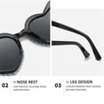thumbnail image 5 of OJSFQUFP Heart Shape Sunglasses Love Heart Pearl Sunglasses for Women White Glasses Party Bride Sunglasses, 5 of 5