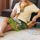 thumbnail image 5 of Fotbe Horse Rearing Up In The Field Pantalones Cortos de Pijama para Hombre, Ropa de Dormir, Pantalones de Pijama Cortos para Hombre-Small, 5 of 6
