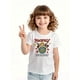 thumbnail image 1 of Peace Angel Graphic Tee - Soft Everyday Shirt with Peace Sign & Hearts, Machine Washable White T-Shirt for & Ages 2-8, Ideal Birthday, 1 of 4