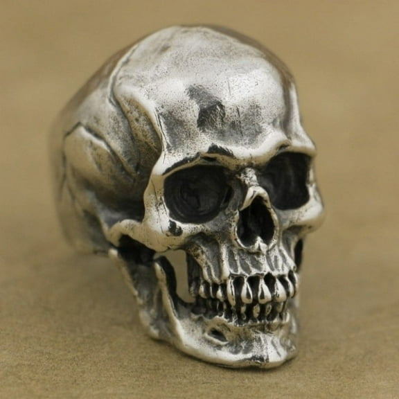 Skull Ring For Men Vintage Silver Black Cool Punk Retro Gothic Dainty Goth