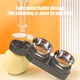 thumbnail image 5 of Comedero y bebedero para gatos, cesta doble para perros y gatos, contenedor de comida y agua para mascotas, acero inoxidable, portátil, para uso exterior, para jardín,Wsvlmg, 5 of 8