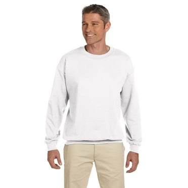 Hanes Menâ€™s Ultimate Cotton&Reg; Heavyweight Crewneck Sweatshirt , F260 , White , Small